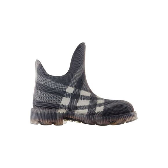 Burberry Check Print Rain Boots Women black Ankle Boots - Picture 1 of 4